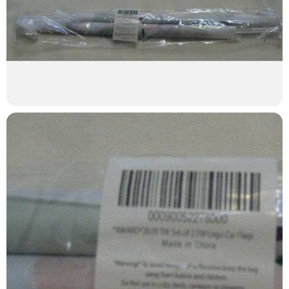 TUPPERWARE Pair/2 Logo Car Flags 12" x 18" in White w/ Bright *TW Brand Products - Picture 9 of 12